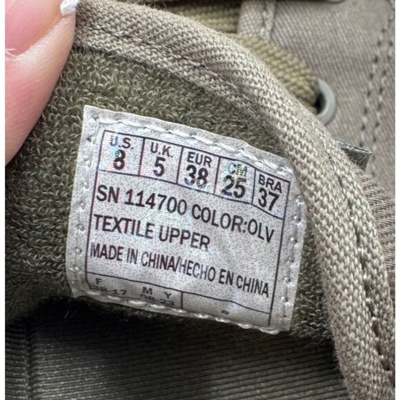 Skechers BOBS Beyond Canvas Slip on Memory Foam Sneakers Olive Green  Casual Sho - Picture 7 of 12